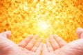Two open empty hands with palms up Royalty Free Stock Photo