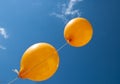 Two orange balloons