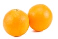 Two orange isolated on the white background