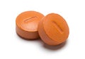 Two Orange Pills Royalty Free Stock Photo