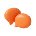 Orange Speech Bubbles Royalty Free Stock Photo