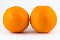 Two oranges. Royalty Free Stock Photo