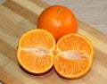 Two oranges on the table Royalty Free Stock Photo