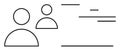 Minimalist User Profile Concept with Abstract Line Elements and Two Silhouettes Royalty Free Stock Photo