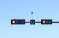 Two red traffic lights Royalty Free Stock Photo