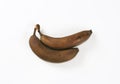 Two overripe bananas Royalty Free Stock Photo