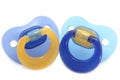 Two pacifiers close-up