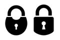 Two padlock vector icon Royalty Free Stock Photo