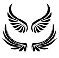 Two pair of decorative vector wings for your design.