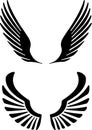 Two pair of decorative vector wings for your design.