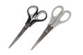 Two pair stainless steel universal scissors on a white background