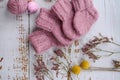 Warm and soft girl socks, winter fashion, made of wool Royalty Free Stock Photo