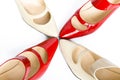 Two pairs elegant ladies' shoes Royalty Free Stock Photo