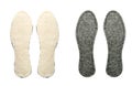 Two pairs of insoles for shoes Royalty Free Stock Photo
