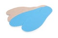 Two pairs of insoles on white background