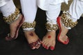 Two pairs of legs in Kathak