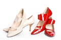 Two pairs new elegant ladies' shoes Royalty Free Stock Photo