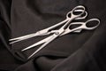 Two pairs of professional hairstyling scissors