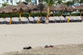Two pairs of shoes on the beach Puerto Vallarta Royalty Free Stock Photo