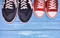 Two pairs of sports sneakers Royalty Free Stock Photo