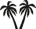 Two palm trees icon