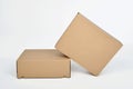 Two paper boxes on white background