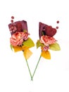Two Paper Flower Art Royalty Free Stock Photo