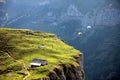 Two para gliders in swiss alps