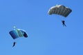 Two Parachutists fly Royalty Free Stock Photo