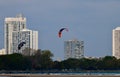 Two Parafoil Kites on Montrose Beach Royalty Free Stock Photo