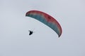 Two paragliders flying in the same paraglide in the south of Iceland Royalty Free Stock Photo