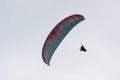 Two paragliders flying in the same paraglide in the south of Iceland Royalty Free Stock Photo