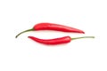 Two parallel chili pepper