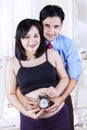 Two parents waiting childbirth