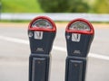 Two parking meter Royalty Free Stock Photo