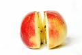 Two parts of one apple Royalty Free Stock Photo