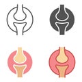 Human internal body part sign. Joints icon