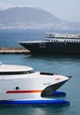 Two passenger ferries in Algeciras port