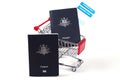 Two Passports and boarding passes