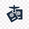 Two Passports vector icon isolated on transparent background, Two Passports transparency concept can be used web and mobile Royalty Free Stock Photo