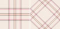 Two pastel tartan patterns create a versatile design. Use as a background for textiles, wallpaper, or web design. A subtle, Royalty Free Stock Photo