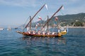 U Dragun boat and folkloristic Christian procession during Star Royalty Free Stock Photo