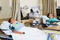 Two patients in recovery room