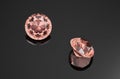 Expensive gemstones close up. Morganite Royalty Free Stock Photo