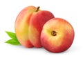 Isolated nectarine peaches Royalty Free Stock Photo