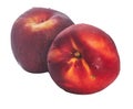 Two peaches on white background Royalty Free Stock Photo