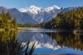 Two Peaks. Mount Cook and mount Tasman. Southern Alps. South Island. New Zealand Royalty Free Stock Photo