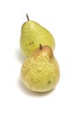 Two pears isolated on white Royalty Free Stock Photo