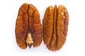 Two Pecan Nuts Royalty Free Stock Photo