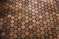 Two Pence Collage Floor Royalty Free Stock Photo